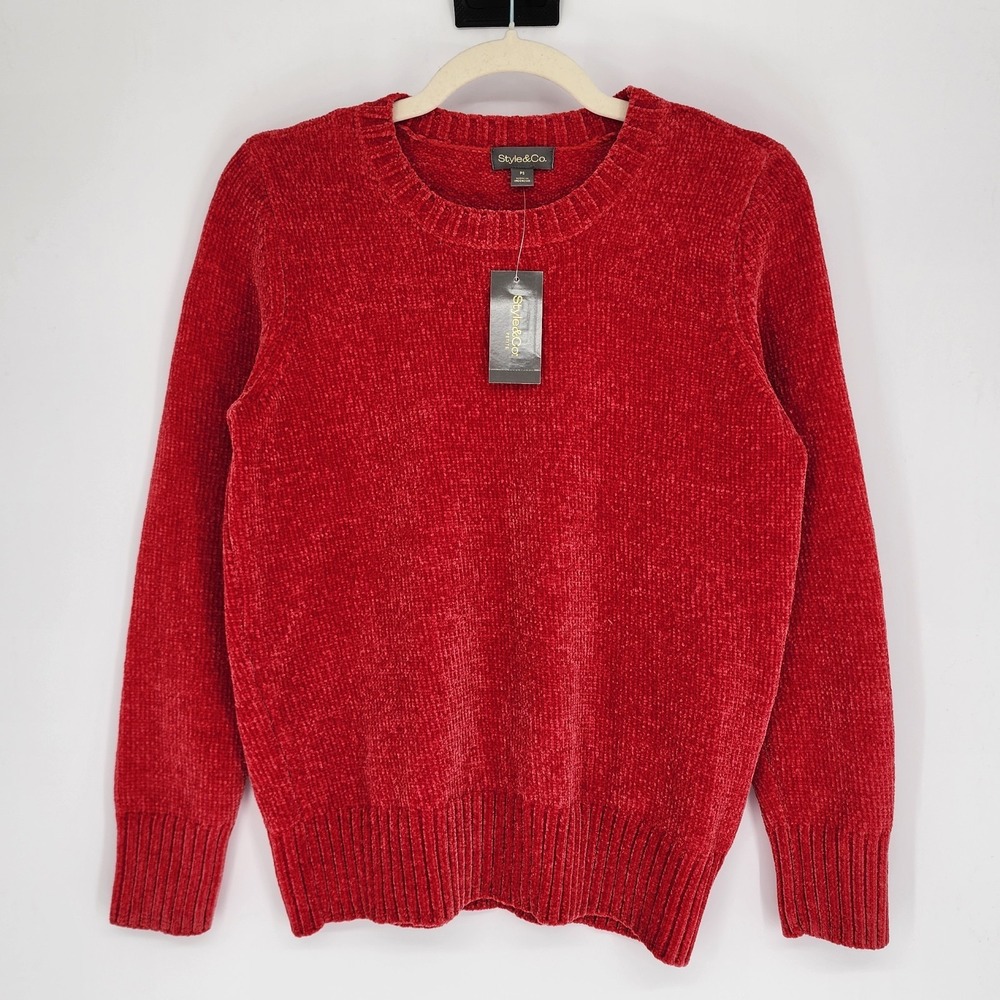 Womens Petite Classic Crew Neck Sweater Size PS Preppy Old Money Soft Cozy Chic